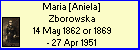 Maria [Aniela] Zborowska